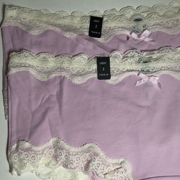 Torrid Cheeky Lilac Lace Panties Size 2X Lot of 2 - Picture 2 of 6